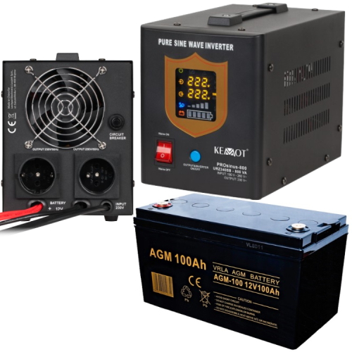 ZASILANIE AWARYJNE ZASILACZ AWARYJNY UPS PIECA CO 800 12V + 100ah AGM